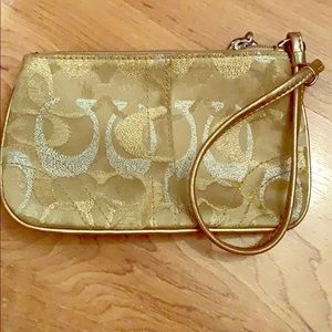 Gold Coach wristlet